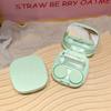 Estuche para lentes de contacto color macarrón, bonito estuche para pupilas, portátil, compacto, estilo coreano, caja de almacenamiento de alta gama.