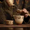 Colador de té cerámico de Dunhuang para uso doméstico, filtro de té integrado, separador de té y agua, dispensador de té, juego de té, accesorios para ceremonia del té