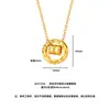 Estilo idéntico de la joyería de oro de arena vietnamita, collar de bucle único de hielo triturado, cintura delgada, colgante chapado en oro, un regalo de cumpleaños para tu novia
