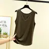 Camisola Solta de Modal com Decote V para Mulheres, Estilo Fino de Verão, Tamanho Grande Sem Mangas, Roupa Íntima para Dormir em Casa