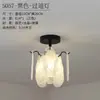 Nuevo Candelabro Creativo Retro Estilo Americano para Sala de Estar, Comedor, Dormitorio y Vestíbulo, con Vidrio de Alta Gama y Elegante Diseño Negro Perla