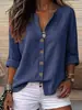Top de mujer casual y sencillo, de punto de madera, cuello en V, corte holgado, hombros descubiertos, manga de tres cuartos, transfronterizo europeo y americano, 2026