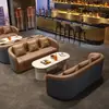 Sofá de Recepção de Negócios de Luxo Leve Combinação de Mesa e Cadeira de Escritório Cabine de Área de Recepção de Lobby de Hotel Minimalista Moderno