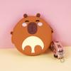 Bolsa Infantil Capivara, Bolsa de Ombro Fofa, Bolsa Versátil de Silicone, Bolsa de Silicone para Guardar Moedas, Presente Infantil