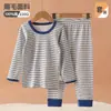 [Venta de Liquidación] Conjunto de ropa de otoño de cuello redondo para bebé, ropa interior térmica sin costuras para otoño, ropa de estar y pijamas unisex para niños