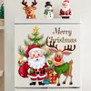 BRUP Pegatina Navideña Linda de Papá Noel Reno para Inodoro Árbol de Navidad Regalo Pegatina Autoadhesiva BR2345C