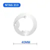 Etiquetas NFC Adhesivas en Stock Adhesivos Wet Inlay Etiquetas Electrónicas NFC Chip Ntag213 Transparente Ntag215