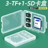Paquete múltiple de tarjeta TF + estuche para tarjeta SD, estuche de plástico para tarjeta TF, caja de embalaje para tarjeta de memoria de cámara, estuche de PP para tarjeta Micro SD