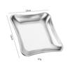 Bandeja de Almacenamiento Estilo Ins de Lujo Ligero Vajilla Doméstica Bandeja de Frutas de Acero Inoxidable Bandeja para Frutos Secos Bandeja para Snacks Plato Cuadrado para Huesos