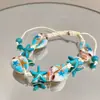 Europa y Estados Unidos transfronterizos súper ventas pulsera de viento marino concha de color collar hecho a mano pulsera pulsera de grava natural al por mayor