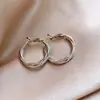 Brincos Simples Espirais em Forma de C para Mulheres Design de Moda Brincos Versáteis Estilo Frio de Luxo Discreto Brincos para Mulheres