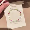 Pulseira Doce Colorida Dopamina de Verão, Luxo Leve, Nicho, Exquisita, High-End, Moderna, Versátil para o Dia a Dia