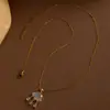 Moda europea y americana collar de nube azul con borlas y circonitas diseño nicho temperamento exquisito cadena para clavícula versátil accesorios