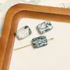 Contas de Pedra Natural Irregular Geométricas Formato Oval Quadrado Redondo com Furo Vertical para Brincos Pulseira Acessórios