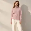Outono Inverno 2026 Camada Base de Caxemira Gola Alta Suéter Tricotado Feminino Peça Íntima Vazada Camisa Feminina de Caxemira Suéter de Temperamento