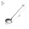 Cuchara redonda con forma de oso de acero inoxidable 304, versión engrosada, cuchara de sopa para el hogar con bordes redondeados, cuchara para comer para niños con mango largo
