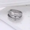 Europa y Estados Unidos transfronterizo súper ventas kink anillo de alto sentido anillo de líneas geométricas sinuosas joyería irregular multicapa al por mayor