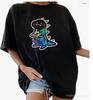 Camiseta Básica Estampada de Manga Corta de Algodón para Hombre y Mujer, Talla Grande, Holgada, Camiseta Interior Juvenil de Media Manga para Hombre