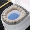 Funda Engrosada para Asiento de Inodoro de Invierno, Universal para Todas las Estaciones, Cojín para Asiento de Inodoro Doméstico, Almohadilla Suave para Inodoro