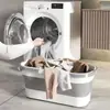 Cubo Plegable para Fregar Mopa Cubo de Almacenamiento de Agua Cuadrado de Plástico Mopa para Lavado Doméstico Cubeta para Fregar Mopa Cubo de Mopa de Almacenamiento Conveniente para Personas Perezosas