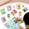 8 Pegatinas de Rompecabezas del Mundo de Botellas de Dibujos Animados para Exteriores Animales Niños Juguetes Educativos Divertidos Pegatinas de Collage de Paisajismo