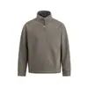 Sudadera retro de moda de estilo japonés Rumeng, marca moderna, cuello alto simple, media cremallera para hombre, top casual de otoño holgado