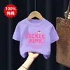 Blusas Estilosas de Verão para Meninas Camisetas de Manga Curta 100% Algodão Roupas de Verão para Meninas Pequenas Novas Camisetas de Verão Estampadas de Manga Curta para Bebês