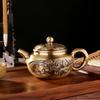 Tetera pequeña de Dragón y Fénix de latón mesa de centro de sala de té cobre té tetera pequeña creativa de Pato Mandarín pequeña vajilla de cobre Yiwu pequeño artículo