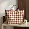 Plataforma independente Temu transfronteiriça nova bolsa de mão à prova d'água PVC+lona para o dia a dia portátil bolsa de ombro bolsa tote