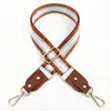 Nuevo color Silver Line línea brillante correa ancha para el hombro correa cruzada ajustable larga moda con remache de cuero correa de bolso