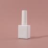 Frasco de gel para unhas com tampa e pincel, fornecimento de arte de unha quadrada plana bege opaca com frasco de vidro de 15ml