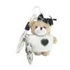 Lindo Osito de Peluche Fragante con Lazo Llavero Colgante Muñeca de Dibujos Animados para Bolso de Hombro Colgante Creativo para Bolso para Mujeres