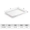 Bandeja de plástico rectangular melamina bandeja de habitación de hotel imitación veta de madera bandeja de té bandeja de almacenamiento bandeja estrecha larga