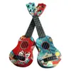 Guitarra de Juguete para Niños, Ukelele Simulado, Instrumento Musical de Dibujos Animados, Regalo para Principiantes de Guitarra, Juguete para Niños y Niñas Pequeños Lc