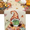 Corredor de Mesa de Temporada de Cosecha de Otoño de Venta Caliente Transfronteriza, Corredor de Mesa de Calabaza y Hoja de Arce, Tela para Mesa de Café, Sala de Estar, Restaurante, Decoración, Mantel