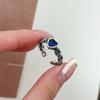 Anillo de Plata Ruitai s925 Plata de Ley Spice Girls Viento de Puro Deseo Textura de Industria Pesada Anillo de Piedra para Mujer Anillo de Dedo