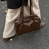 Maletín Retro de Gamuza para Mujer Otoño e Invierno 2025 Nuevo de Moda Coreana Bolso Tote Simple de Gran Capacidad