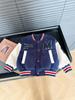 Wind Valley 2024 - Traje de béisbol para niños, estilo coreano, con costuras de colores contrastantes, chaqueta con letras, novedad de invierno