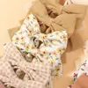 Acessórios de Cabelo para Meninas Outono e Inverno Transfronteiriços Aliexpress Populares Grampo de Cabelo com Laço Estampado Estilo Preppy Acessórios de Cabeça para Crianças 5104