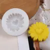 Molde de Silicona de Girasol, Adorno de Velas Aromáticas de Margarita, Horneado de Pasteles Mousse, Molde para Jabón Artesanal