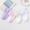 [Novo Produto] Meias Infantis Verão Finas Doces Renda Curtas Meninas Estilo Coreano Respiráveis Meias de Estudante