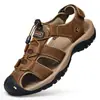 Sandalias de Cuero Genuino de Primera Capa de Talla Grande Transfronterizas para Hombre en Verano Transpirables Zapatos Casuales para Exteriores Zapatos de Playa Baotou Sandalias Antideslizantes para Hombre