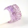 Pulsera Cubo de Amatista Natural Brasileña, Cristal Transparente, Pulsera Cuadrada de Amatista de Lujo Ligero para Mujer, Directo del Fabricante