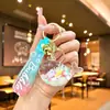 Chaveiro de Baleia Oceânica de Acrílico com Óleo de Quicksand Pingente de Mochila Ornamento Lindo Luminoso Presente Atacado