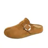 Edición Gabinete de Red Suela Gruesa Punta Dividida Punta del Dedo Medio Zapatilla de Casa Mujer 2026 Nuevo Retro Slip-On Persona Perezosa Zapatillas de Exterior Zapatos de Pie de Cerdo