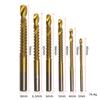 Juego de 10 Piezas Fengke de Brocas Escalonadas para Carpintería con Chaflán de Cinco Hojas, Punzón Dorado, Broca Pagoda, Serie Dorada Recubierta de Titanio