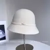 Sombrero de Pescador de Lana con Lazo Simple Estilo Hepburn para Mujer Invierno Retro Versátil Sombrero de Cúpula Elegante Elegante Sombrero de Cubeta