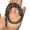 Ágata negra cuentas de tres ojos cuentas redondas semiacabado un tratado 8MM DIY Wen jugar cuentas accesorios de joyería cadena de teléfono móvil mano