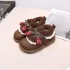 Zapatos de Algodón Dacian Kidsren 2025 Nuevo Estilo Coreano Zapatos Cálidos de Cuero para Niños Zapatos para Bebés Niñas 5195