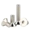 Tornillos de hexágono interior de grado 10.9 niquelados, Tornillos de hexágono interior avellanados, Pernos de hexágono interior de cabeza plana de alta resistencia M4M5M6